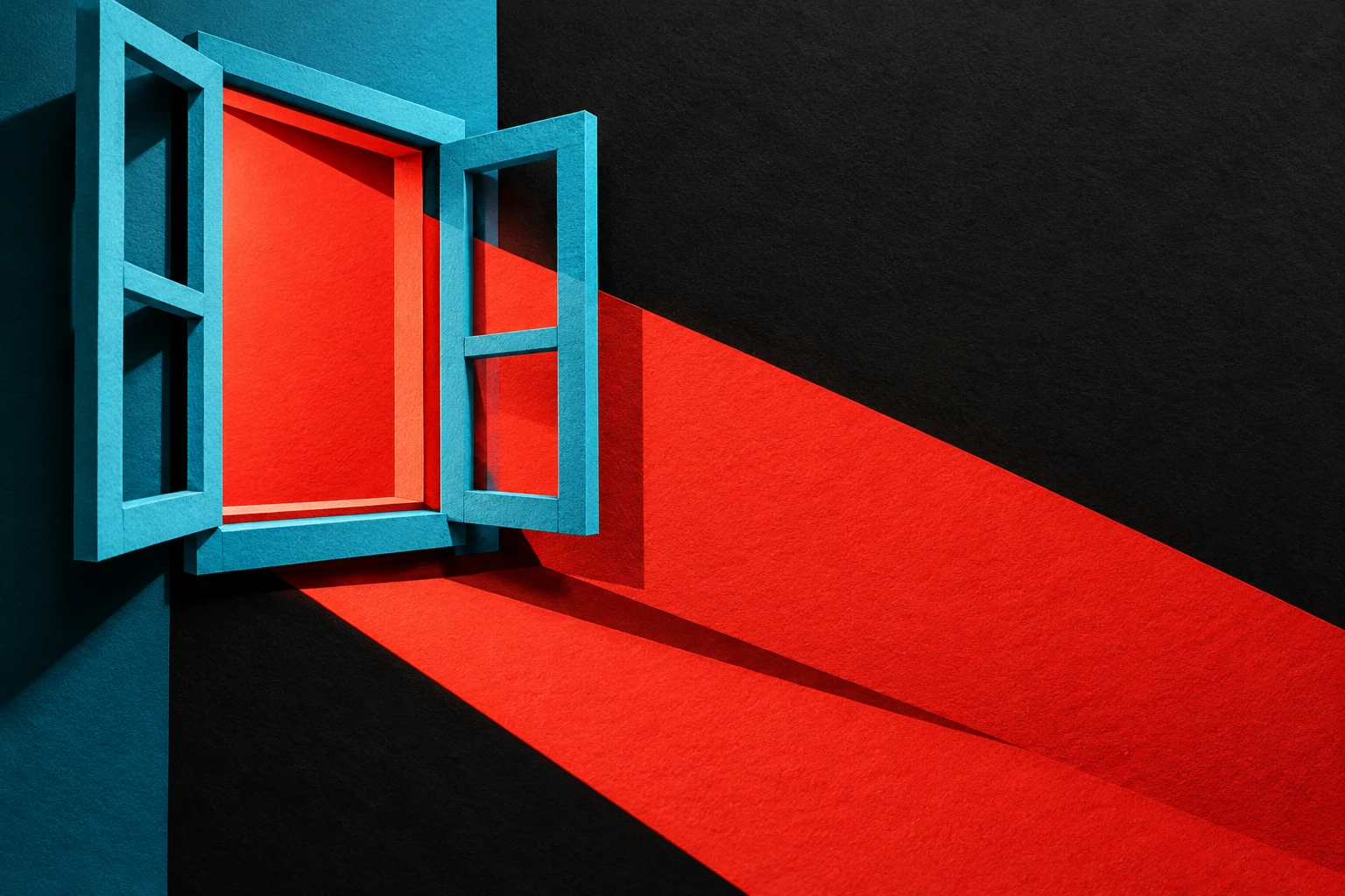 Ventana de papel iluminada generada con IA; metáfora de visibilidad de información, sin interfaz ni garantía de privacidad.