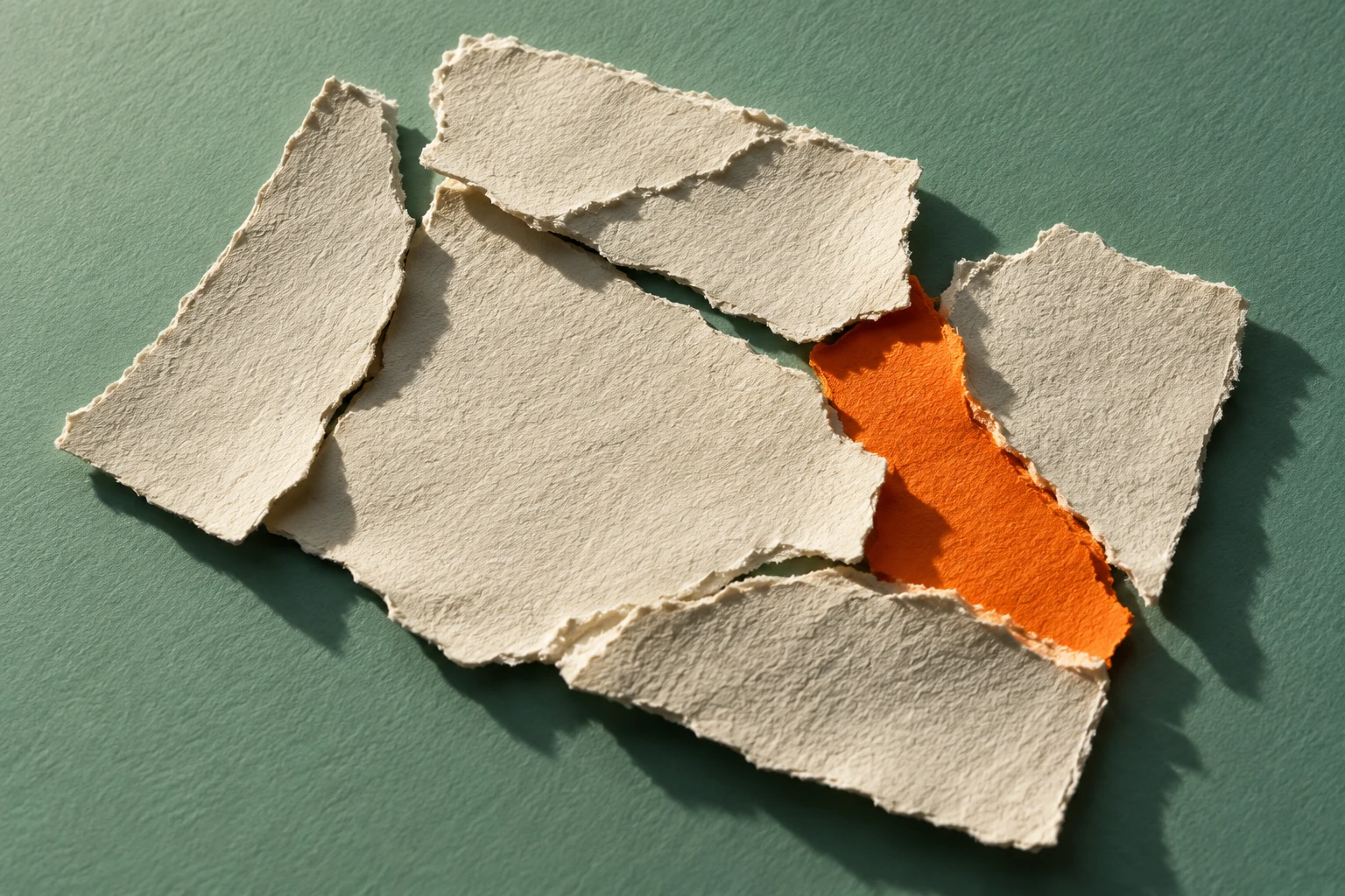 Relieve de fragmentos de papel liso; ilustración IA sin reproducir billetes.